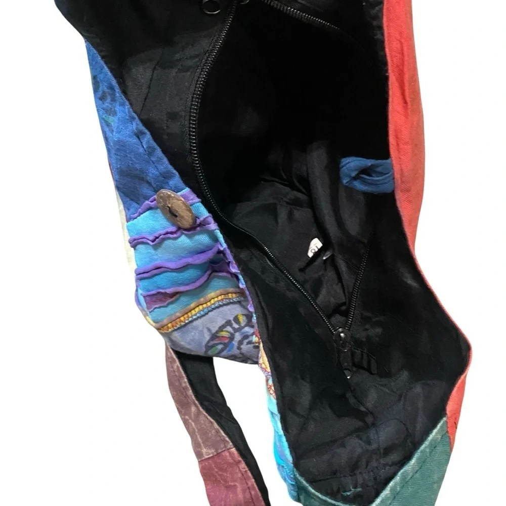 The Collection Royal Bohemian Colorful Patchwork Festival Hippie Hobo Bag